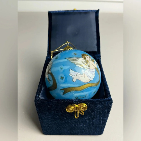 Li Bien Joyeux Noel 2001 Christmas Ornament - Angels and Doves Original Gift Box - Picture 1 of 5